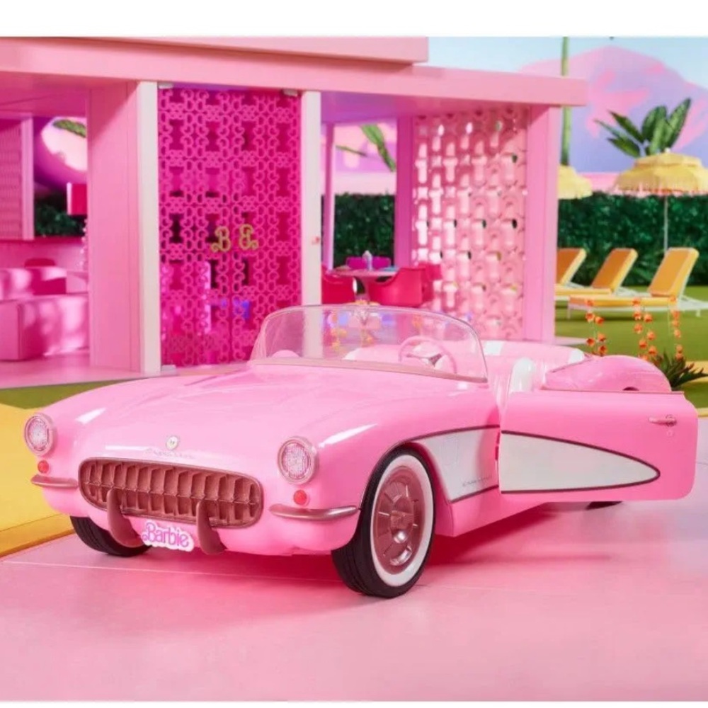 Barbie Pink Corvette Convertible. Barbie the movie collectible car